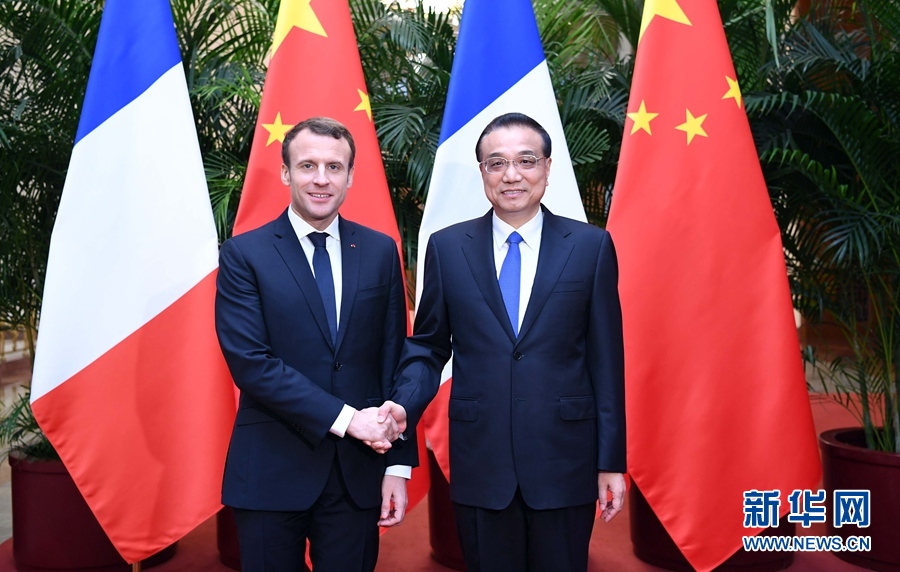 李克強総理がマクロン仏大統領と會談