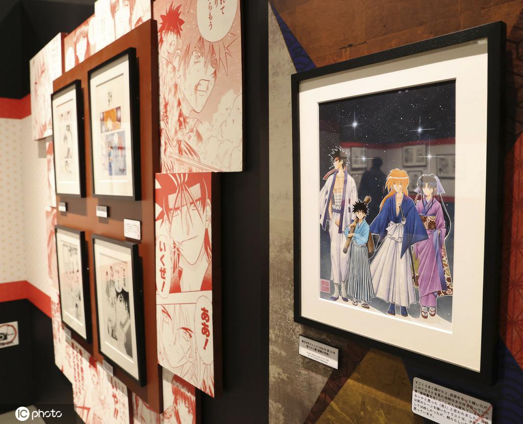 「25周年記念 るろうに剣心展」會場（寫真著作権は東方ICが所有のため転載禁止）。