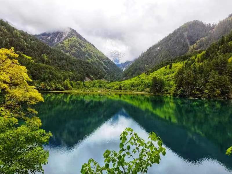 九寨溝の美しい風(fēng)景（寫真提供?九寨溝景勝地）。